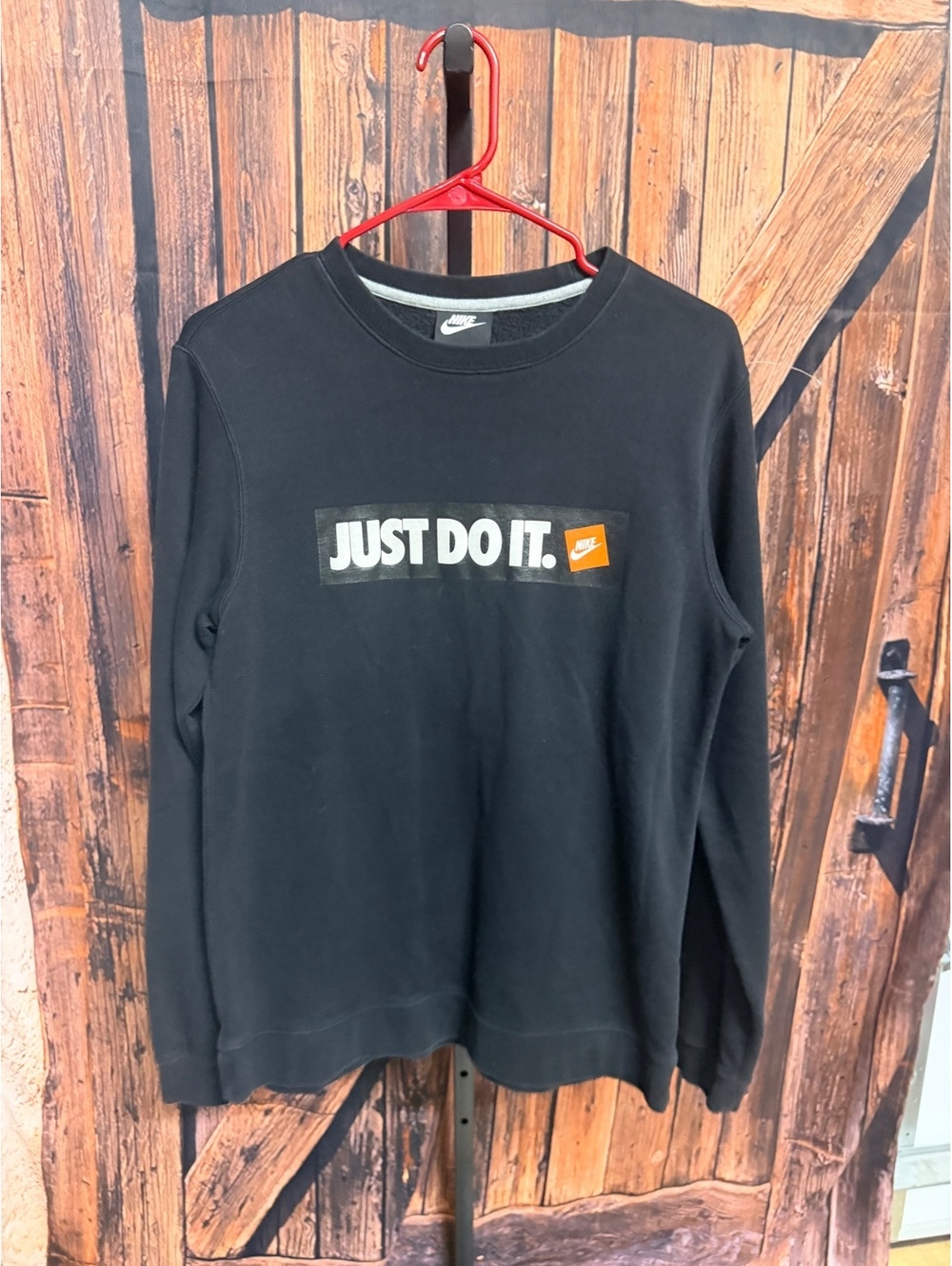 Nike Black 'Just Do It.' Crewneck Sweatshirt Medium
